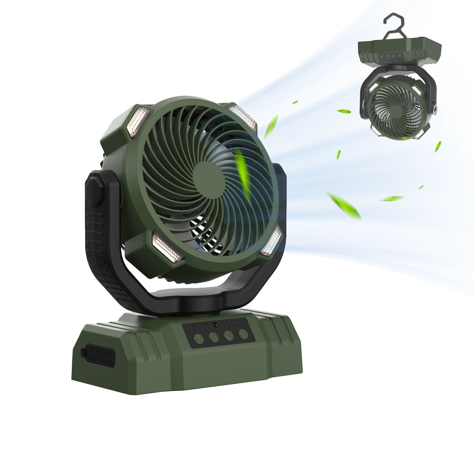 Outdoor Household Power Bank LED Light Camping Fan Abundance Forge