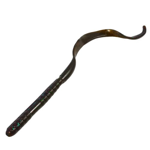 Ribbon Tail Worm 10" -  Green Pumpkin / TX Red