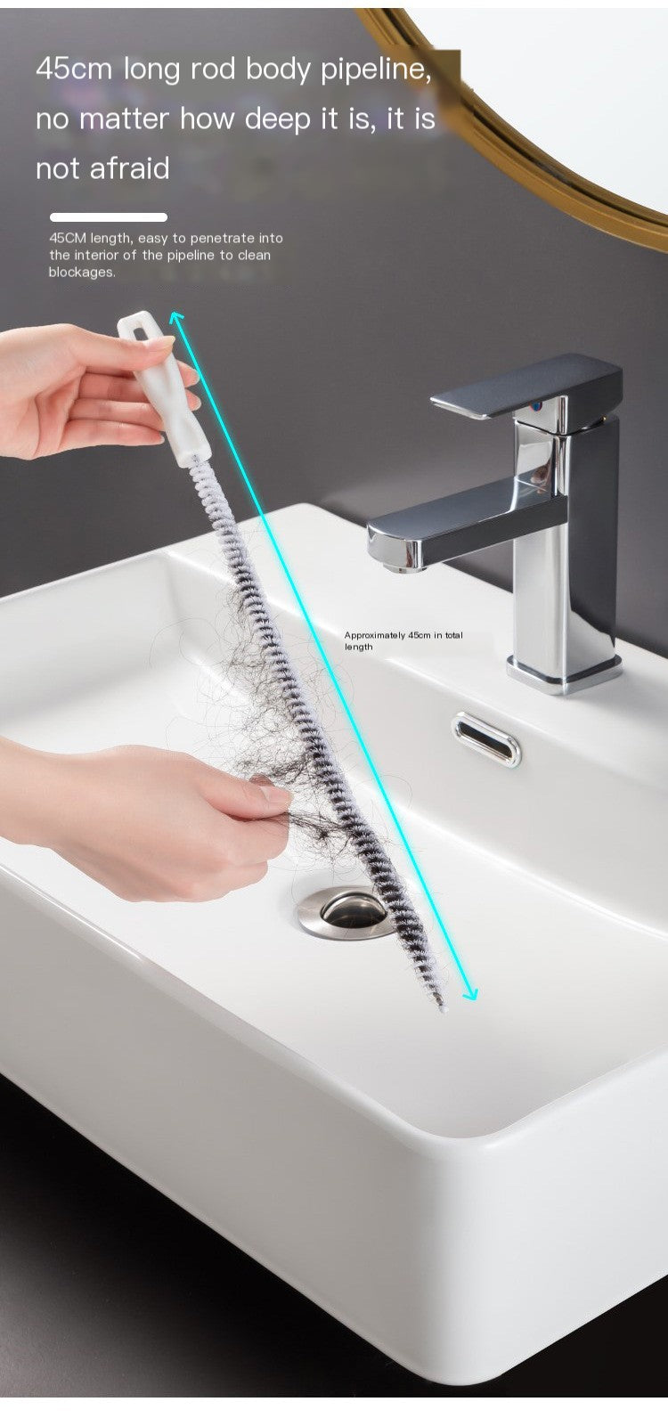 Pipe Drain Hair Cleaner Brush Abundance Forge