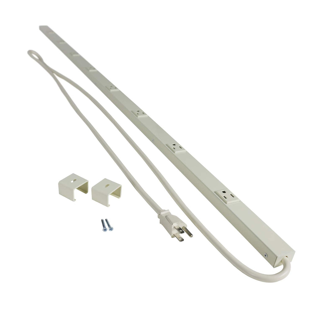Legrand - Wiremold Wall Mount Power Strip Ivory Under Counter Power Strip 6 Foot Kitchen Power Strip 10 Outlet Power Strip to Use as Workshop Power Strip PM48C