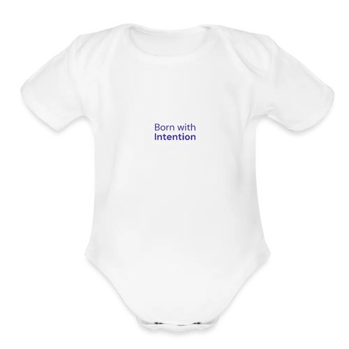 Born with Intention Organic Short Sleeve Baby Bodysuit - Abundance Forge
