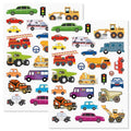 Current Cars and Trucks Sticker Variety Pack - 2 Sheets 50 Assorted Stickers for Kids Teachers School Scrapbooking Journals Monthly Planners Calendars Holiday Crafts & Greeting Cards