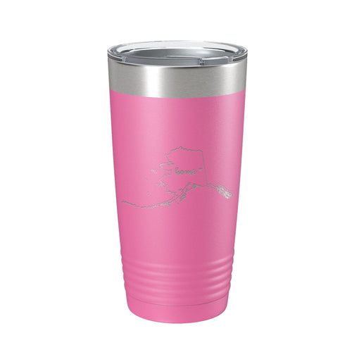 Alaska Tumbler Home State Travel Mug Insulated Laser Engraved Map Coffee Cup 20 oz - Abundance Forge