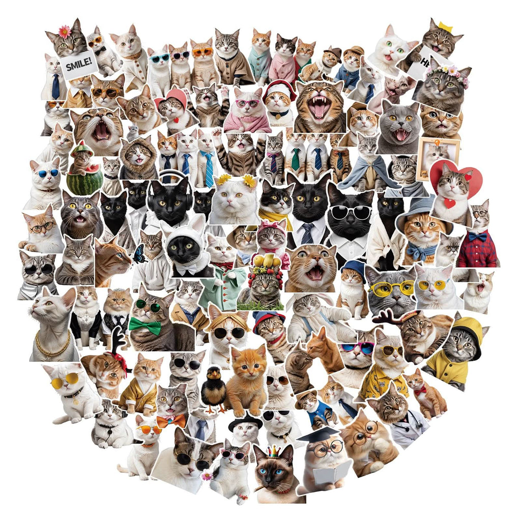 100pcs Cute Cat Stickers for Kids Cute Vinyl Stickers for Girls Waterproof Stickers for Water Bottle Stickers for Kids Cat Lovers Teens Girls and Boys Laptop Phone Case Bullet Journal Planners