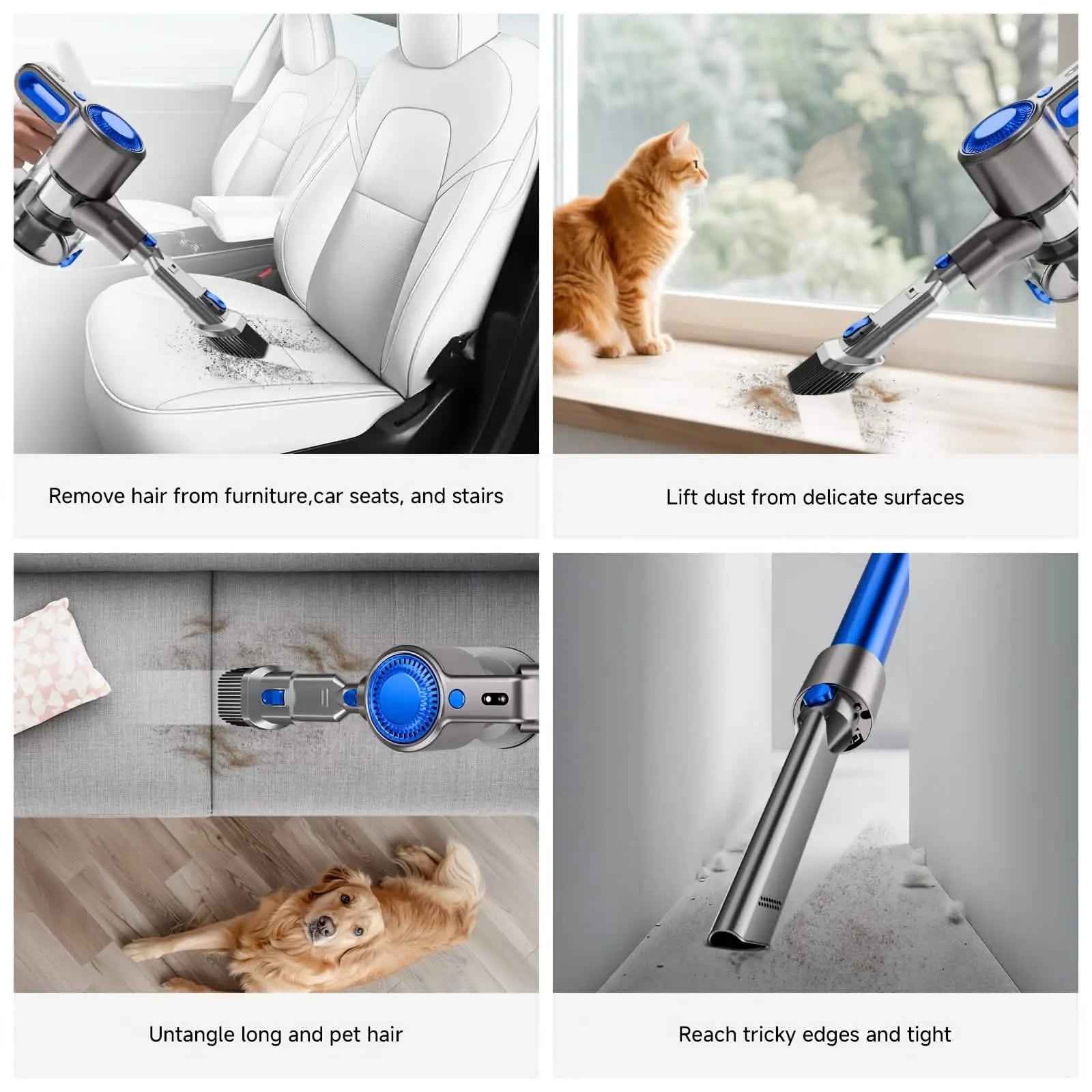 Cordless Vacuum Cleaner with LED Light & Removable Battery DailySale