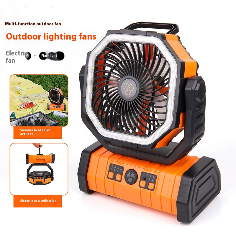 Outdoor Household Power Bank LED Light Camping Fan Abundance Forge