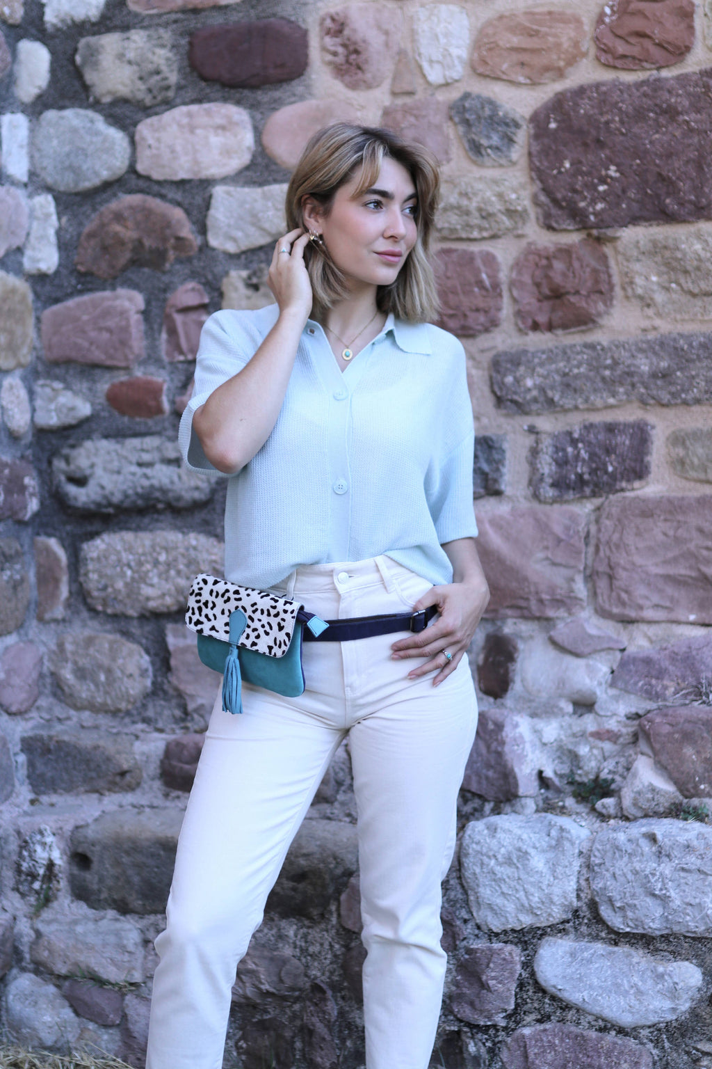 Soruka Juliette Print · Leather Belt Bag