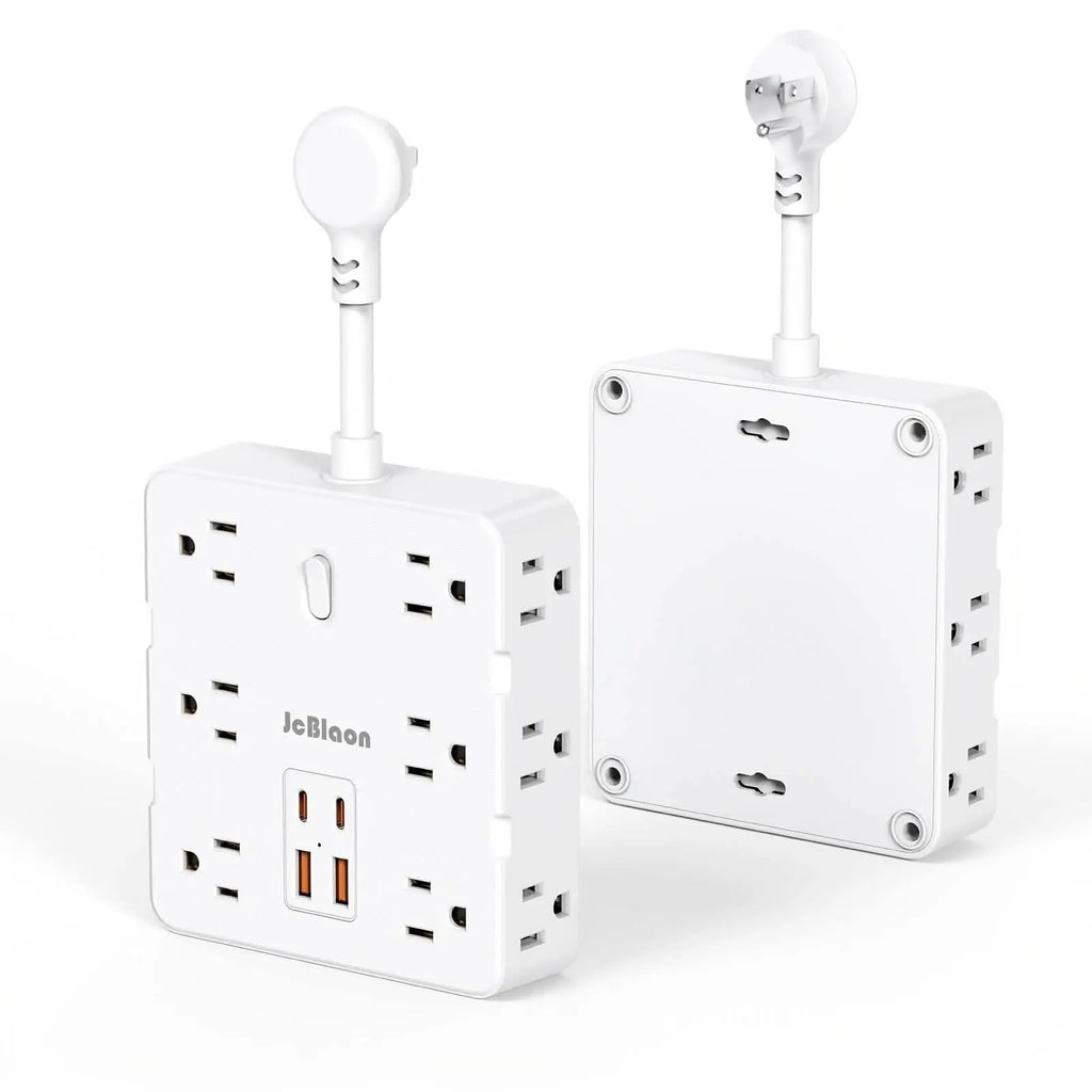 16-in-1 Power Strip – 12 AC Outlets & 4 USB Ports, White DailySale