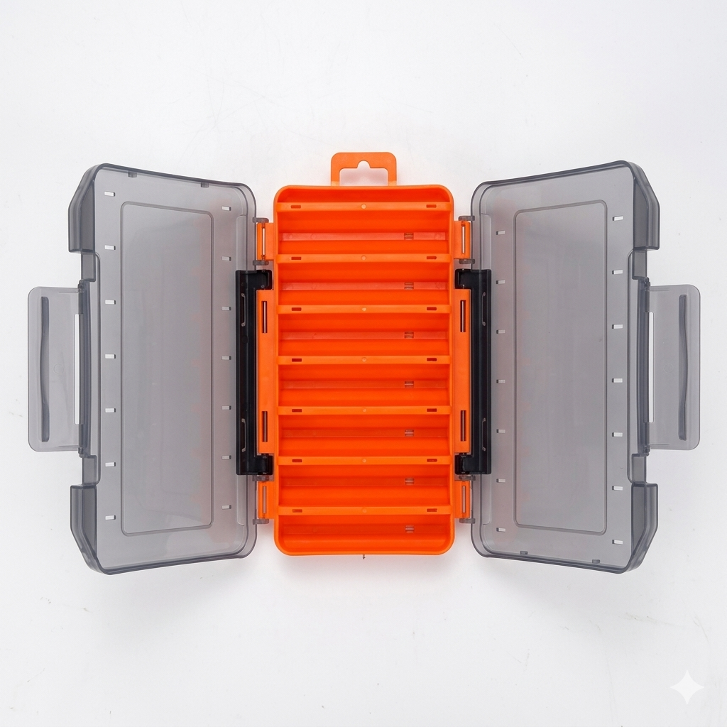 Durable Dual-Sided Fishing Tackle Box Abundance Forge