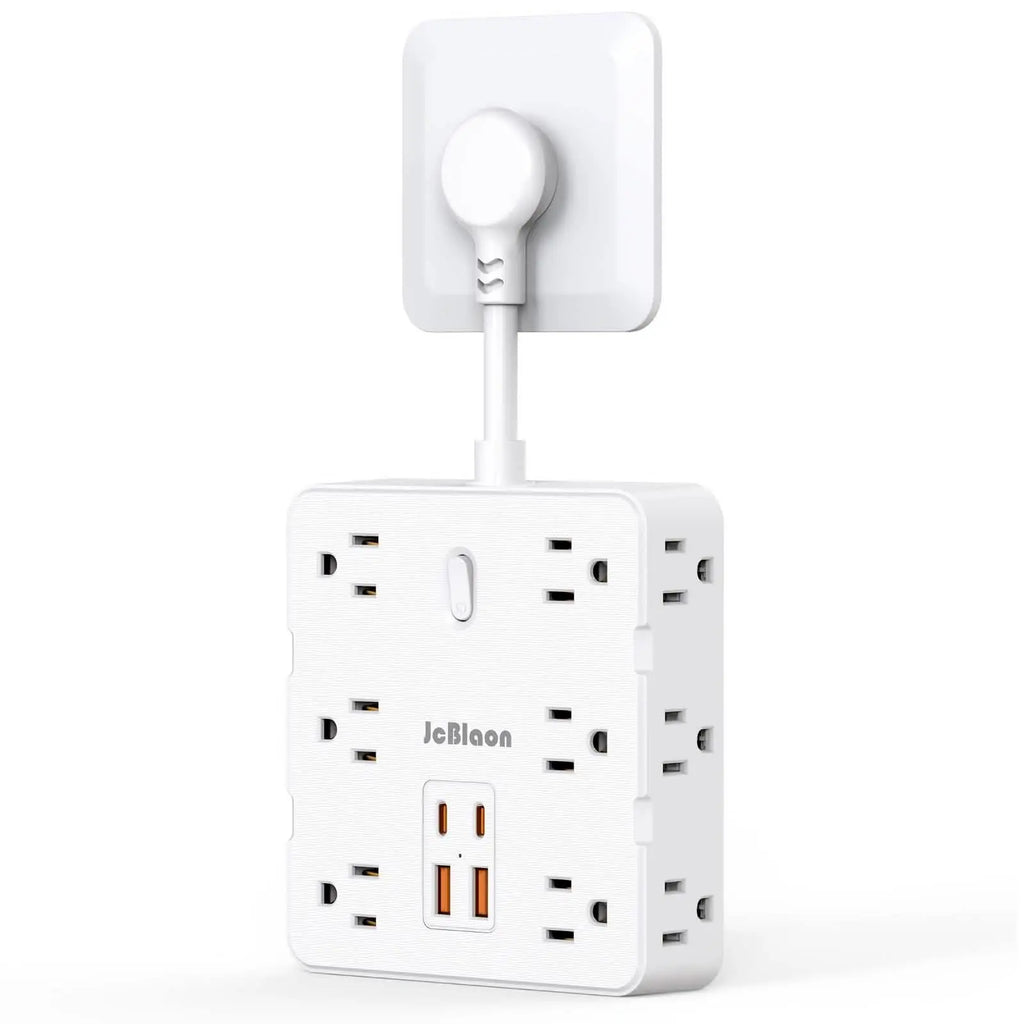16-in-1 Power Strip – 12 AC Outlets & 4 USB Ports, White DailySale