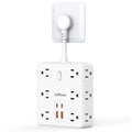 16-in-1 Power Strip – 12 AC Outlets & 4 USB Ports, White DailySale