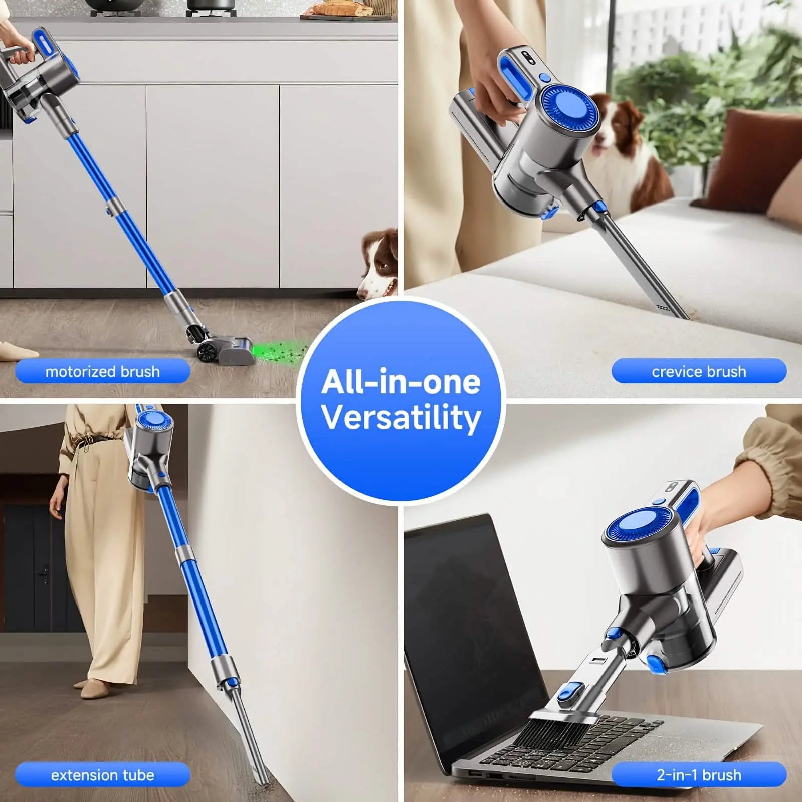 Cordless Vacuum Cleaner with LED Light & Removable Battery DailySale