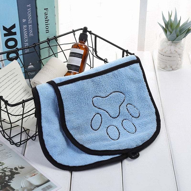 Quick Drying Microfiber Pet Bath Towel & Cleaning Gloves