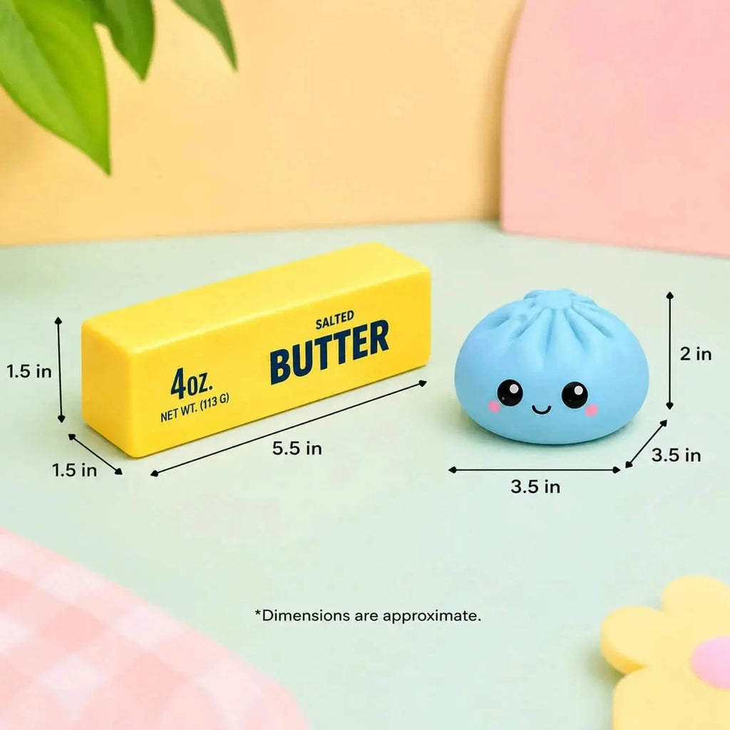 2-Pack: Squishy Dumpling & Butter Combo Pack – Slow Rising Fidget Toys DailySale