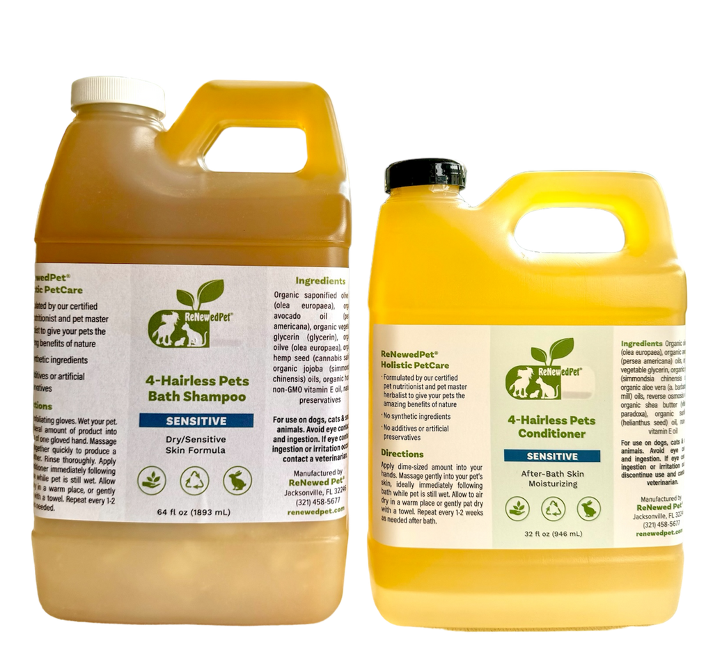 4-HAIRLESS PETS SENSITIVE SHAMPOO & CONDITIONER ReNewedPet