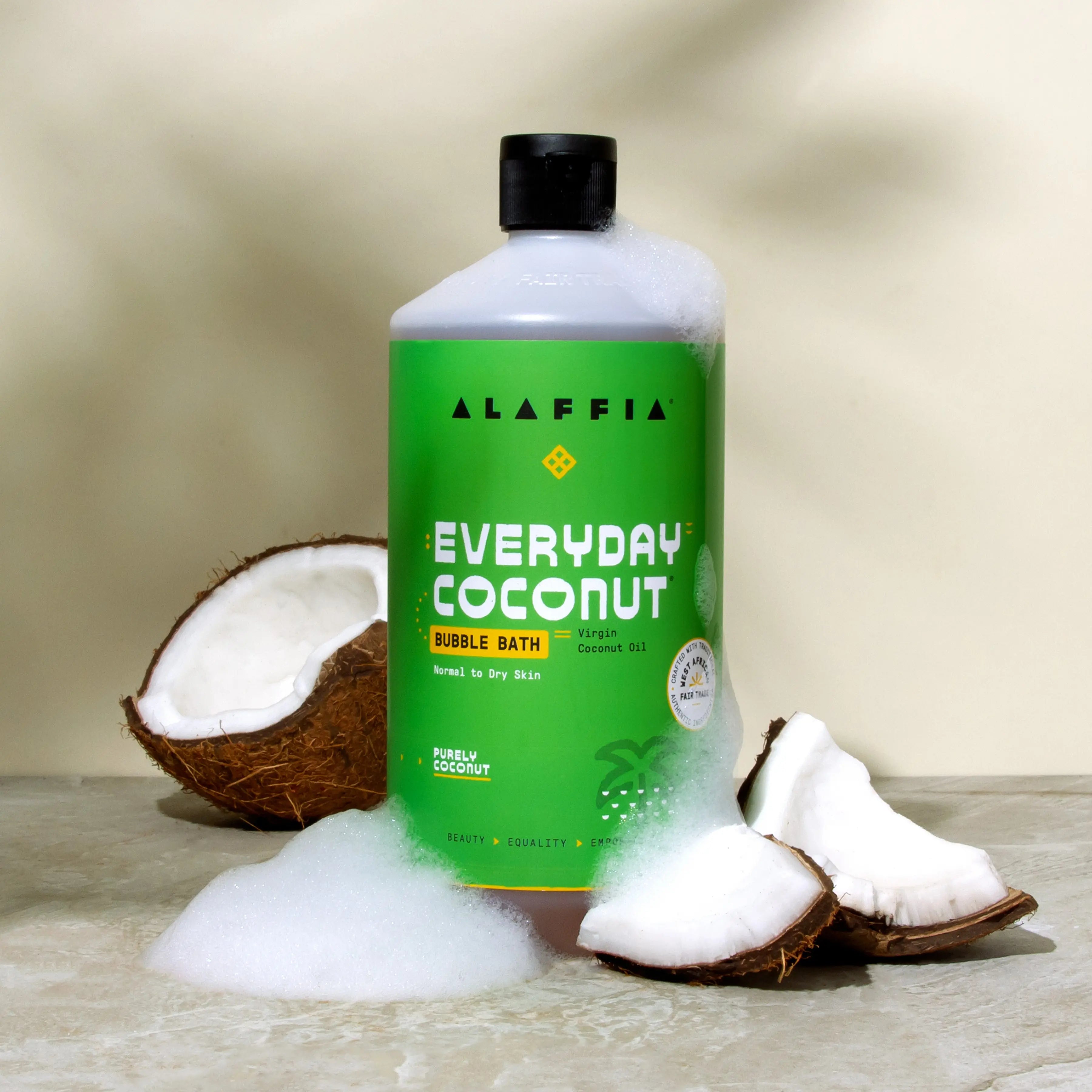 Alaffia EveryDay Coconut Bubble Bath, Purely Coconut  32oz - Abundance Forge