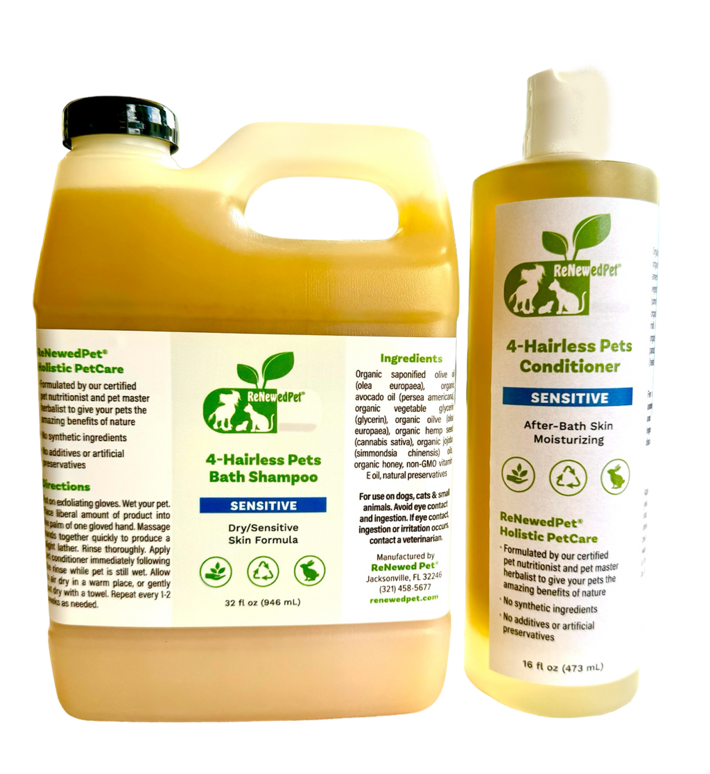 4-HAIRLESS PETS SENSITIVE SHAMPOO & CONDITIONER ReNewedPet