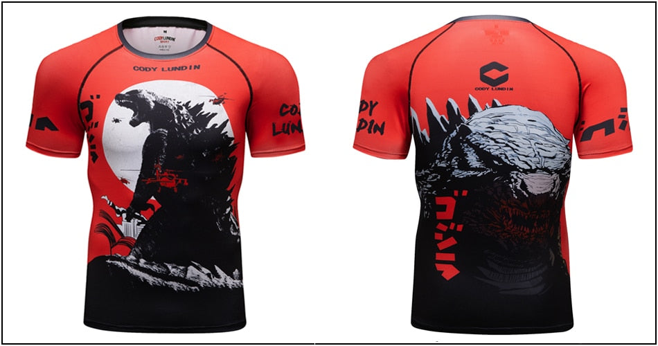 Godzilla Men's Quick Dry Short Sleeve Tech Shirt (M, L, XL, 2XL)