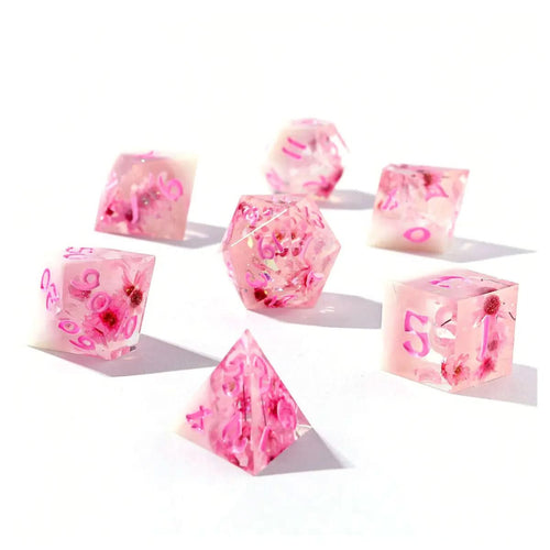 7-Set Captured Magic Hand Sanded Sharp Edge Resin: Sakura Cherry Blossom - Abundance Forge