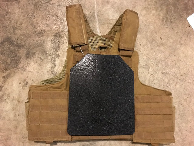 Tactical Vest Plate Carrier W/ 2 10x12 Curved Plates- BUNDLE