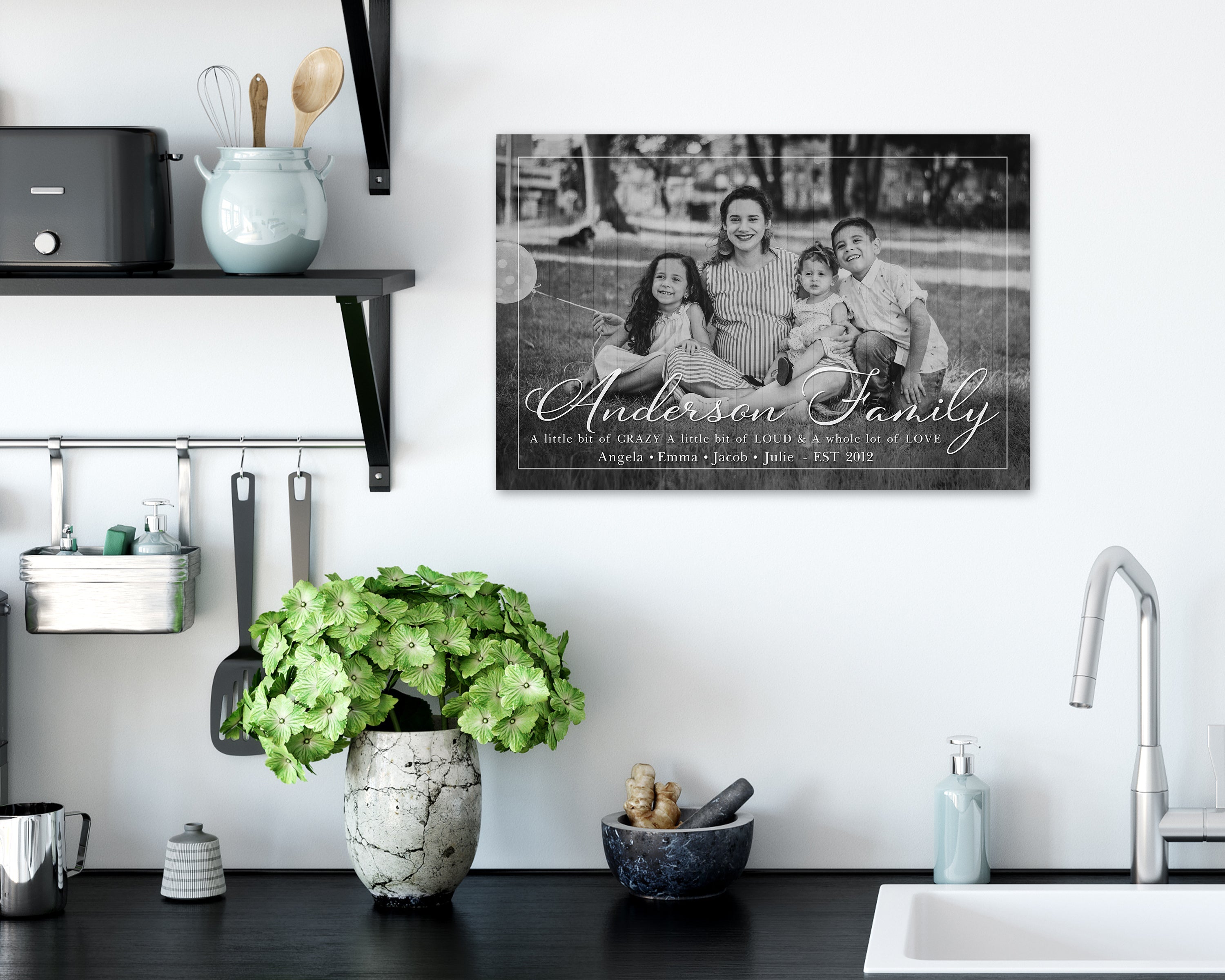 Personalized Last Name Family Photo Sign