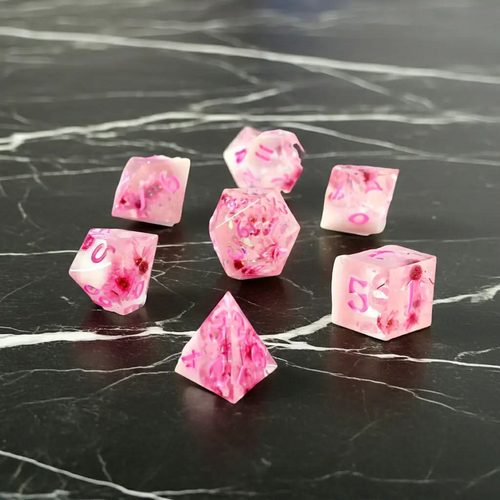 7-Set Captured Magic Hand Sanded Sharp Edge Resin: Sakura Cherry Blossom - Abundance Forge
