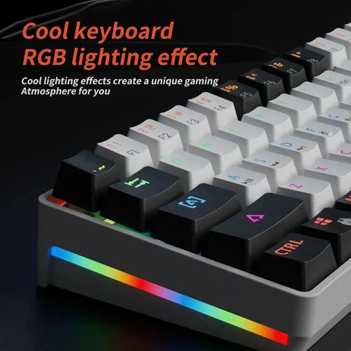 61 Keys USB Gaming Mechanical Keyboard Red Switch RGB - Abundance Forge