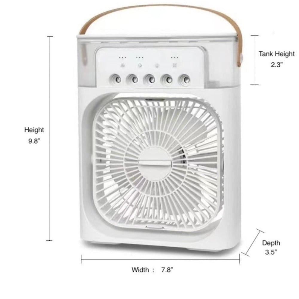 Portable Desktop Air Cooler Fan Yellow Pandora