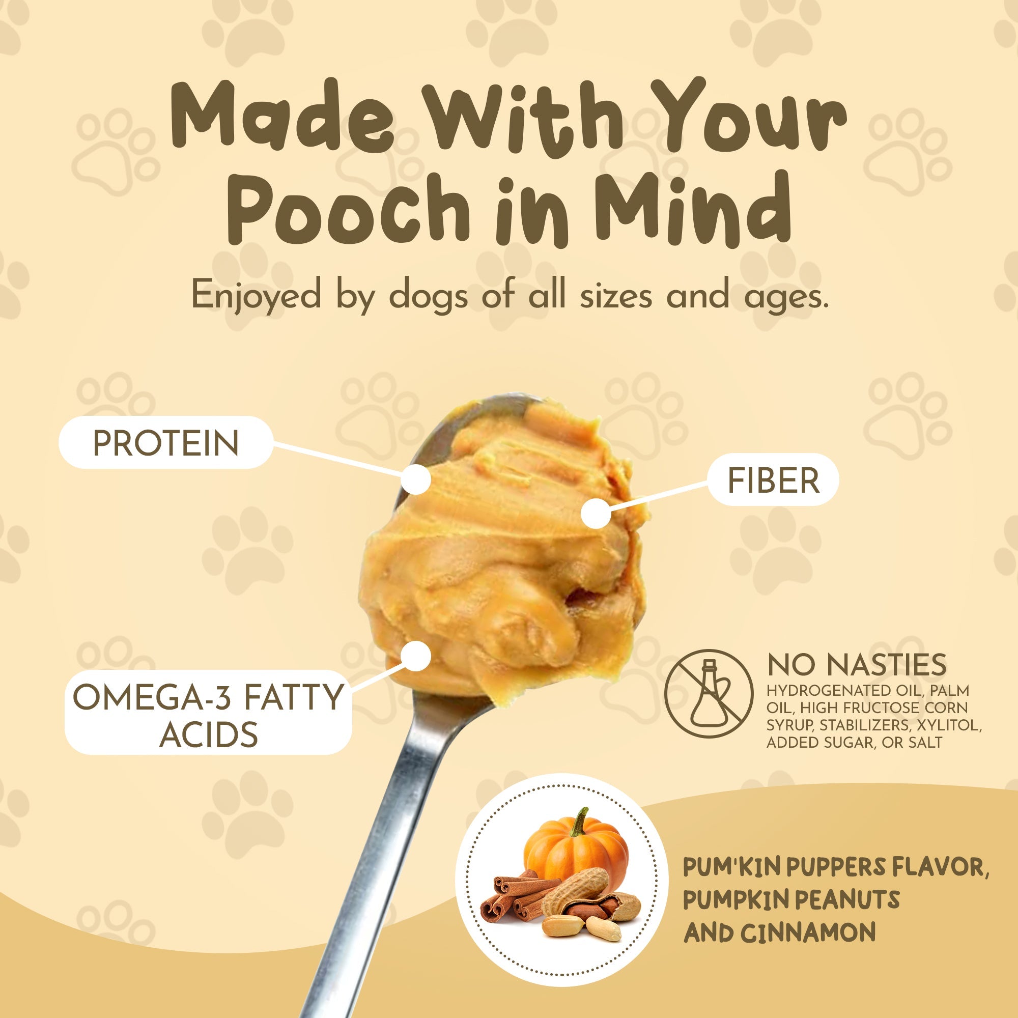 Dawg Butter Pum'kin Puppers Flavor Paw Power Nutrition