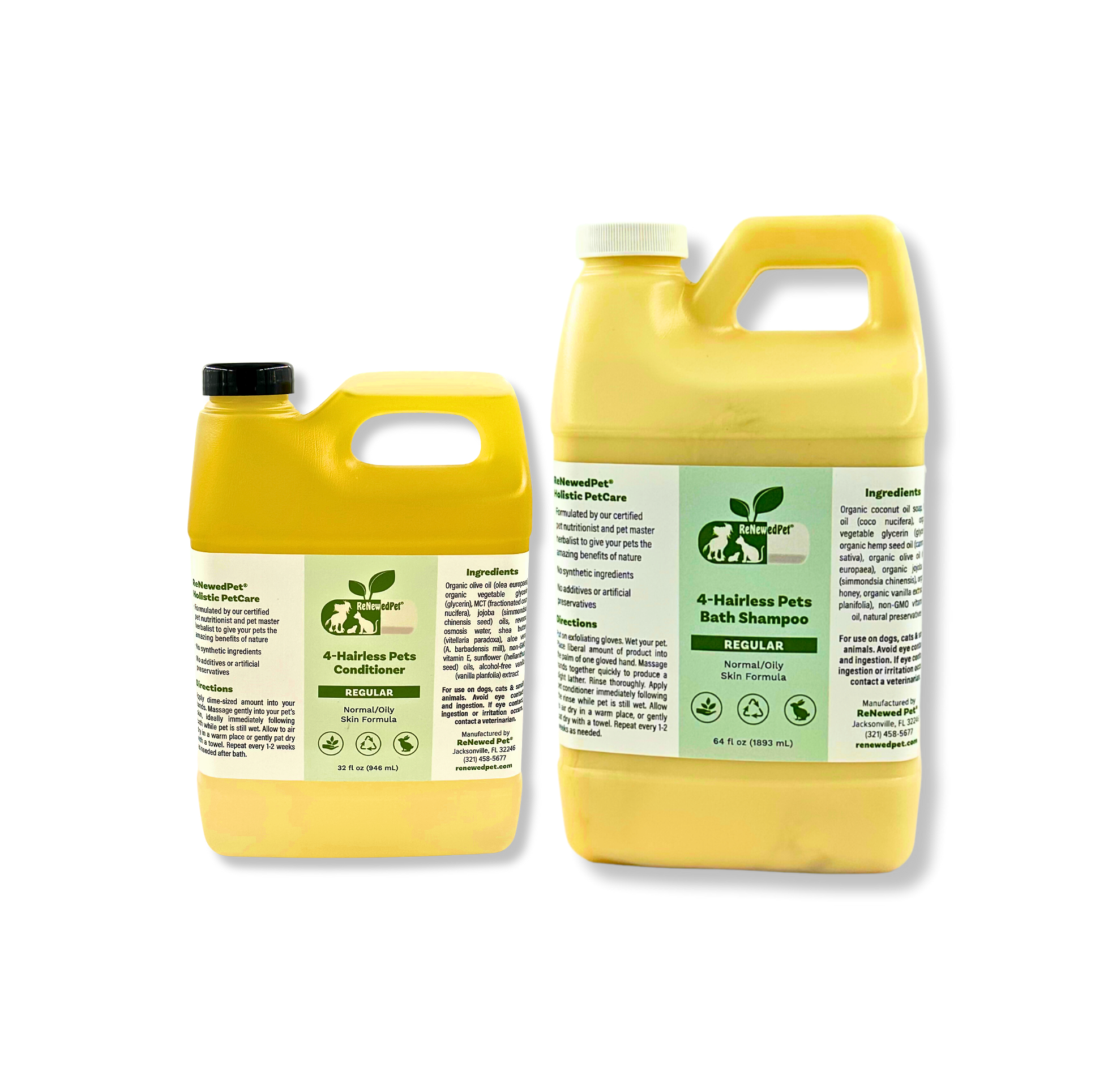 4-HAIRLESS PETS PETS REGULAR SHAMPOO & CONDITIONER ReNewedPet