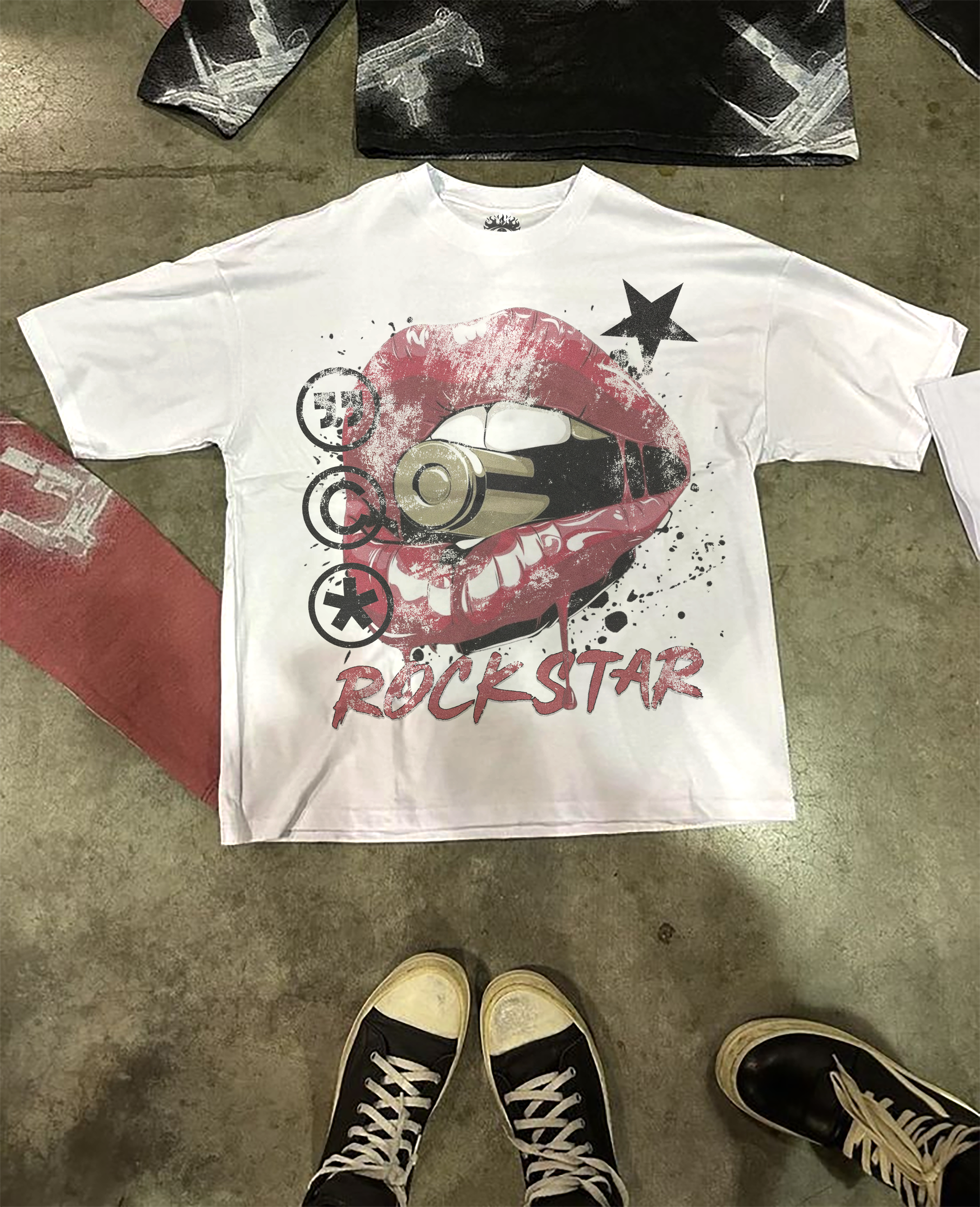 Rockstar Streetwear White Cotton Tee Casual Wardrobe Essential True To Size For Confident Everyday Style ArnukiClothing