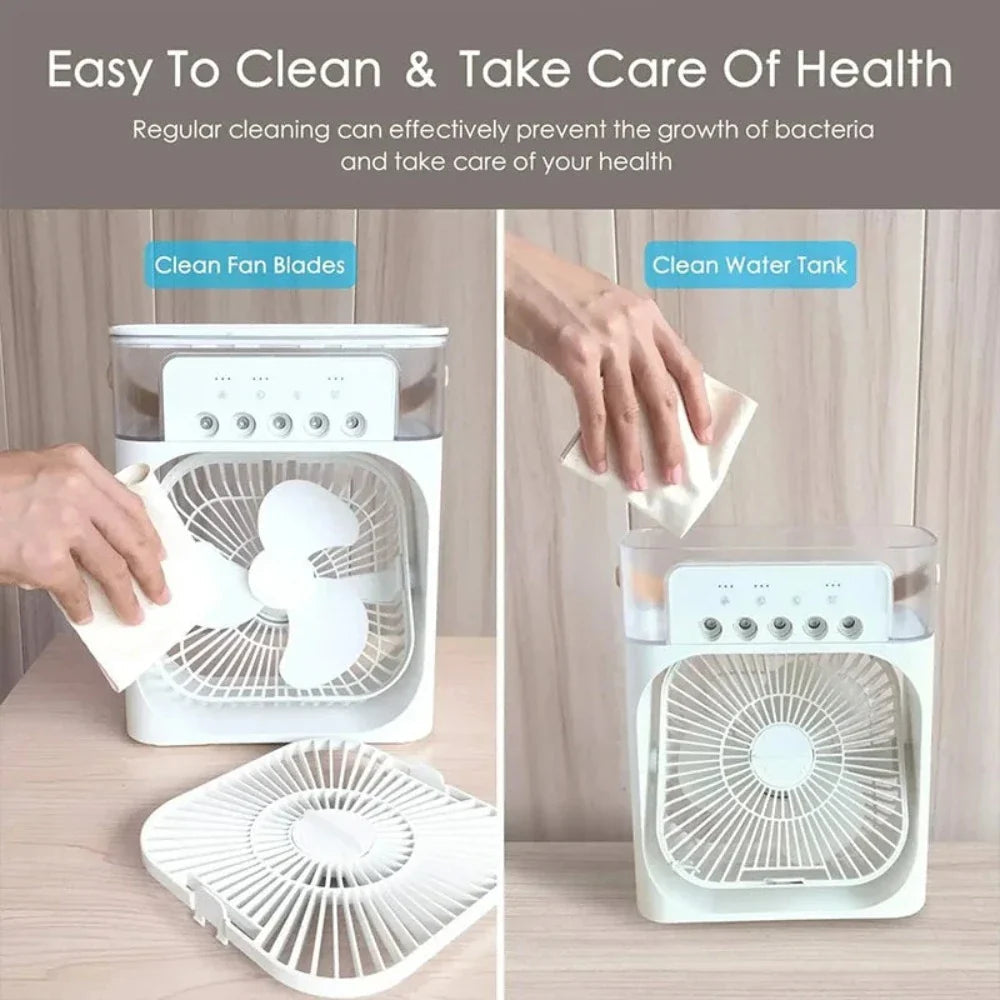Portable Desktop Air Cooler Fan Yellow Pandora