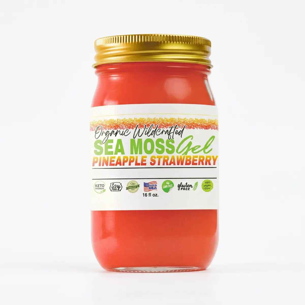 Sea Moss Gel - Strawberry Pineapple Flavor 16oz Sea Moss Lyfe