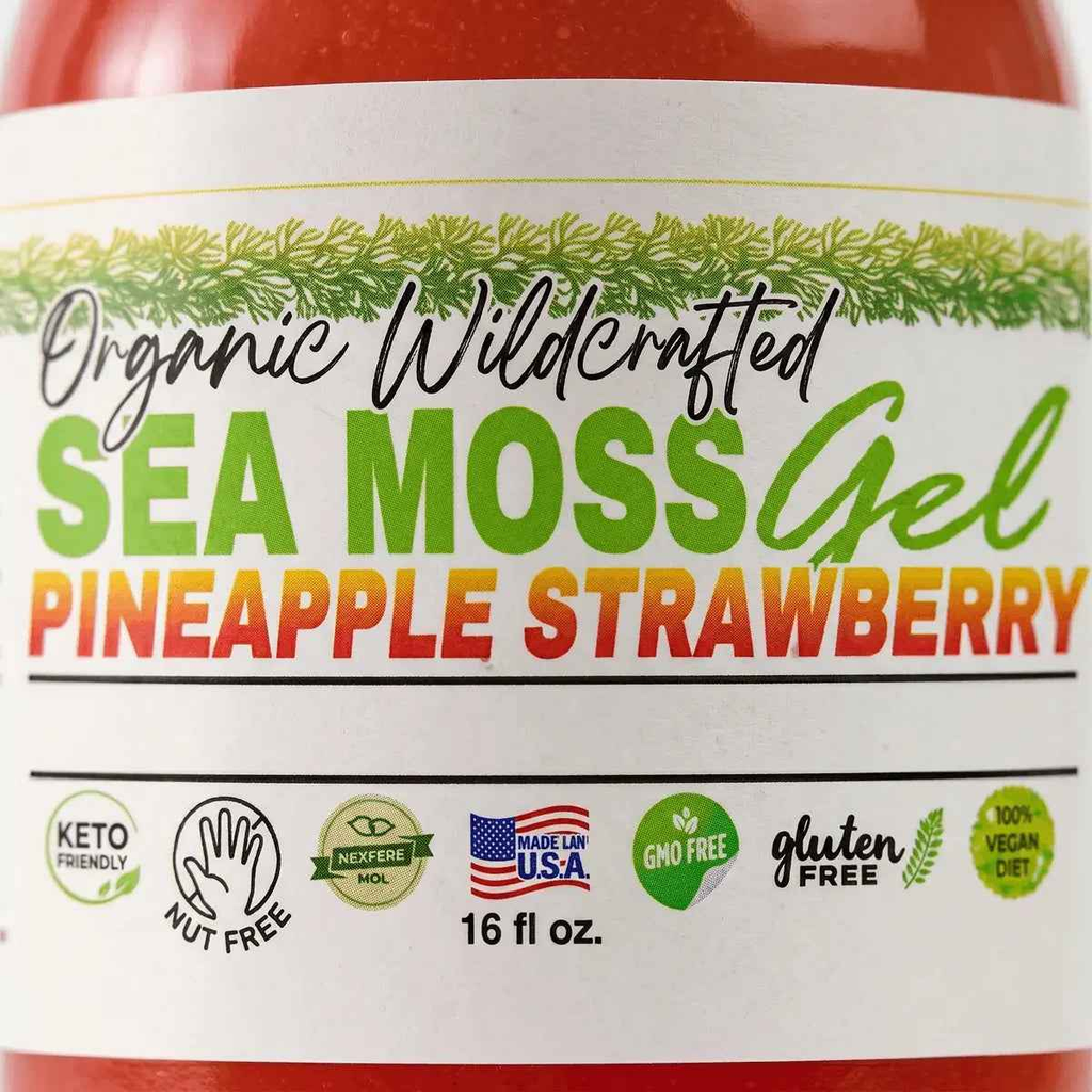Sea Moss Gel - Strawberry Pineapple Flavor 16oz Sea Moss Lyfe