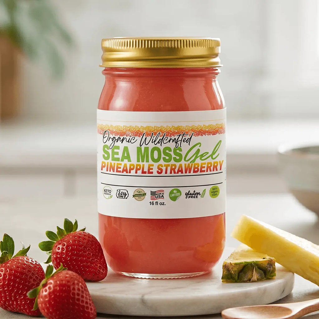 Sea Moss Gel - Strawberry Pineapple Flavor 16oz Sea Moss Lyfe