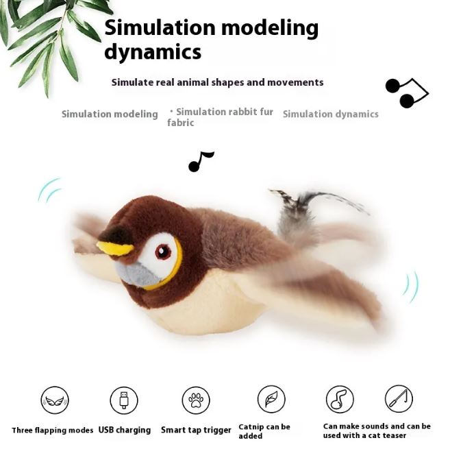 Flapping Bird Cat  Toy Abundance Forge