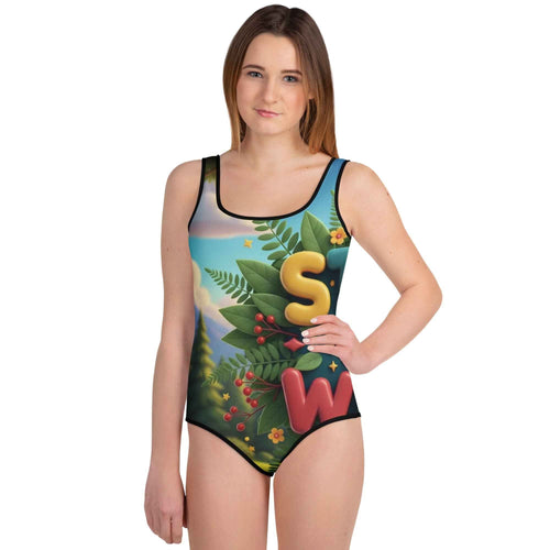 All-Over Print Youth Swimsuit