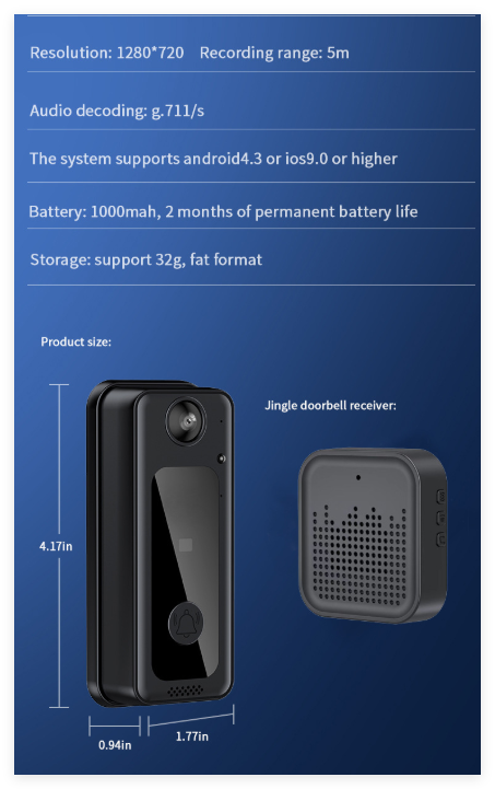 Home Wireless Smart WiFi Doorbell Abundance Forge