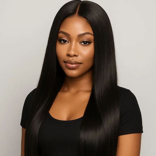 Boss Flow – Brazilian Straight Lace Front Wig (Natural Black) - Abundance Forge
