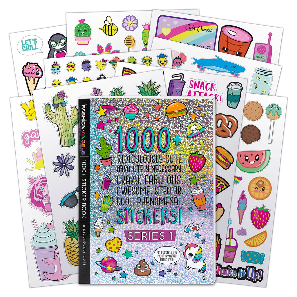 Fashion Angels 1000+ Ridiculously Cute Stickers for Kids - Fun Craft Stickers for Scrapbooks Planners Gifts and Rewards 40-Page Sticker Book for Kids Ages 6+ and Up