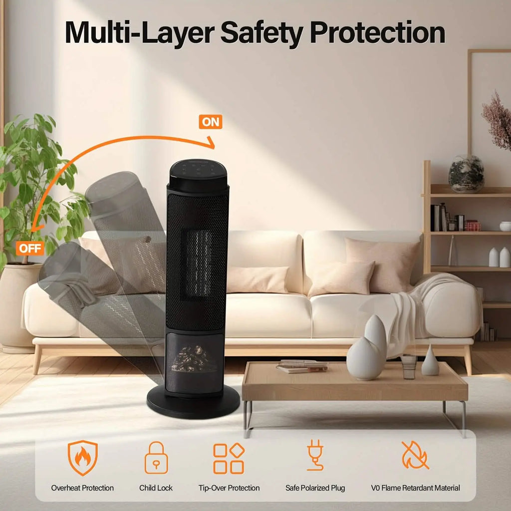 Portable Electric Space Heater with Remote & Thermostat DailySale