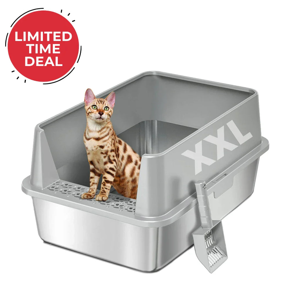 XXL 304 Stainless Steel Cat Litter Box 4FurBaby