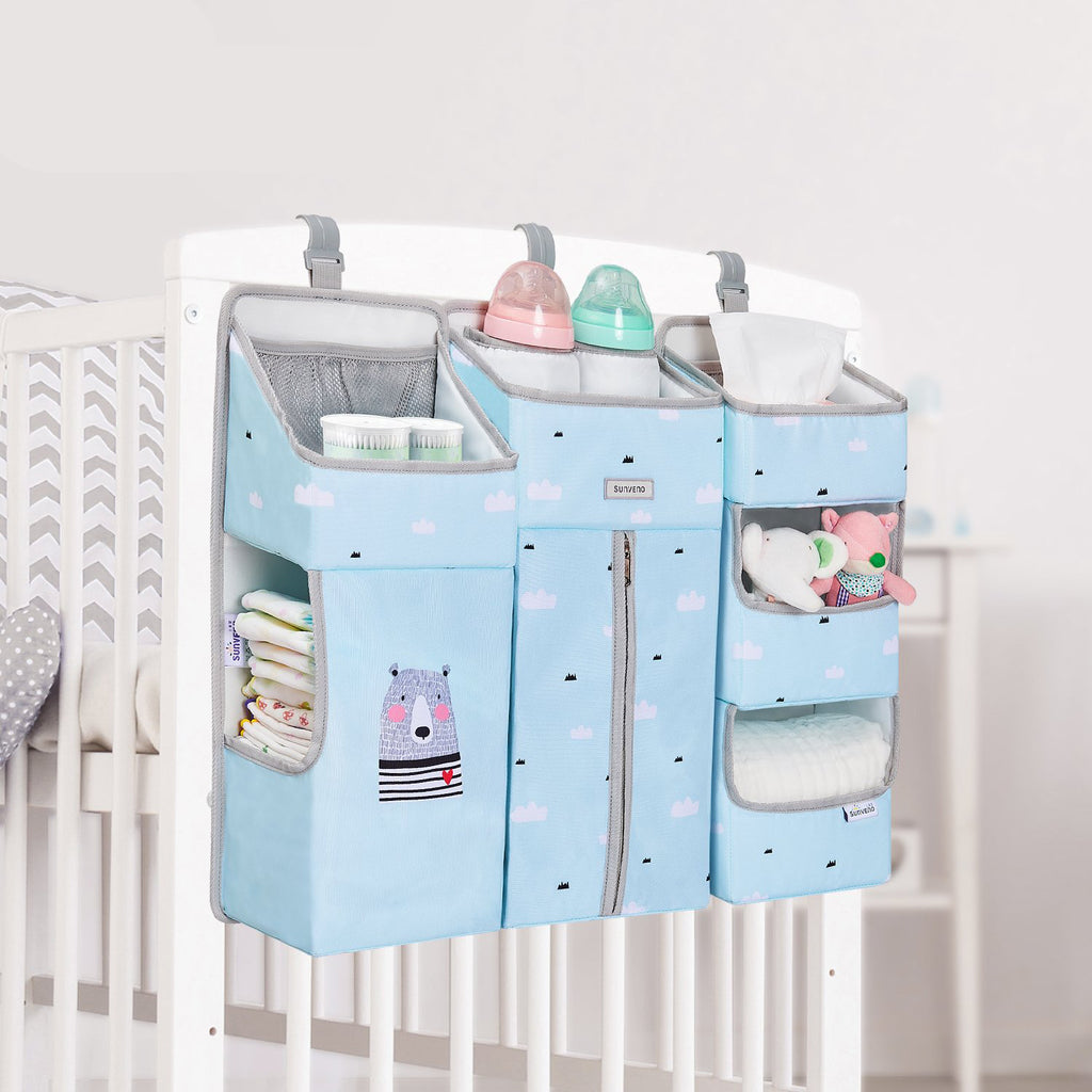 Baby Crib Organizer Nursery Decor Maroon Chronos