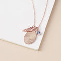 Fingerprint Necklace, Fingerprint Jewelry With Birthstone Green Millie