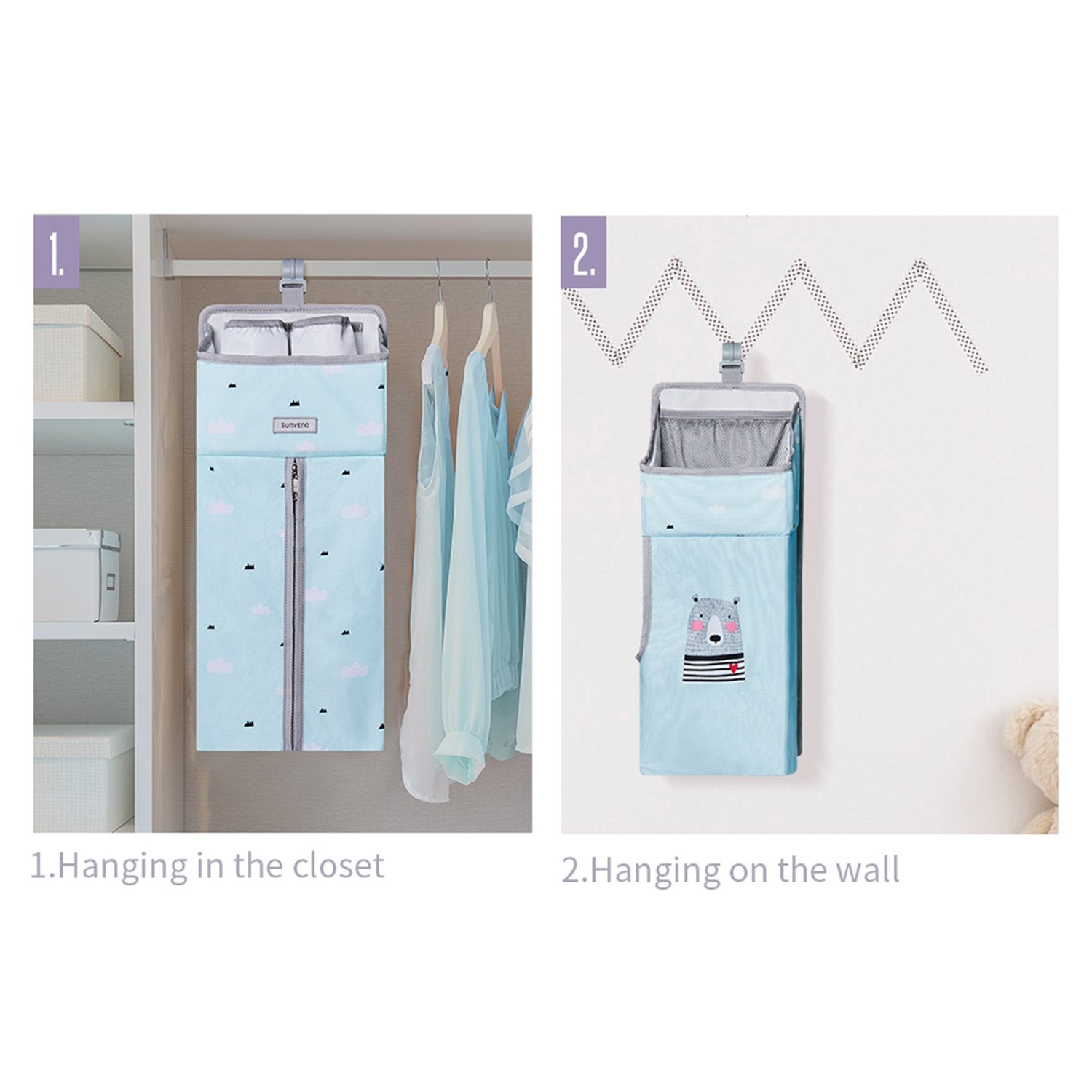 Baby Crib Organizer Nursery Decor Maroon Chronos