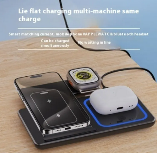 15W 3 In 1 LED Foldable Fast Wireless Charger Stand Abundance Forge
