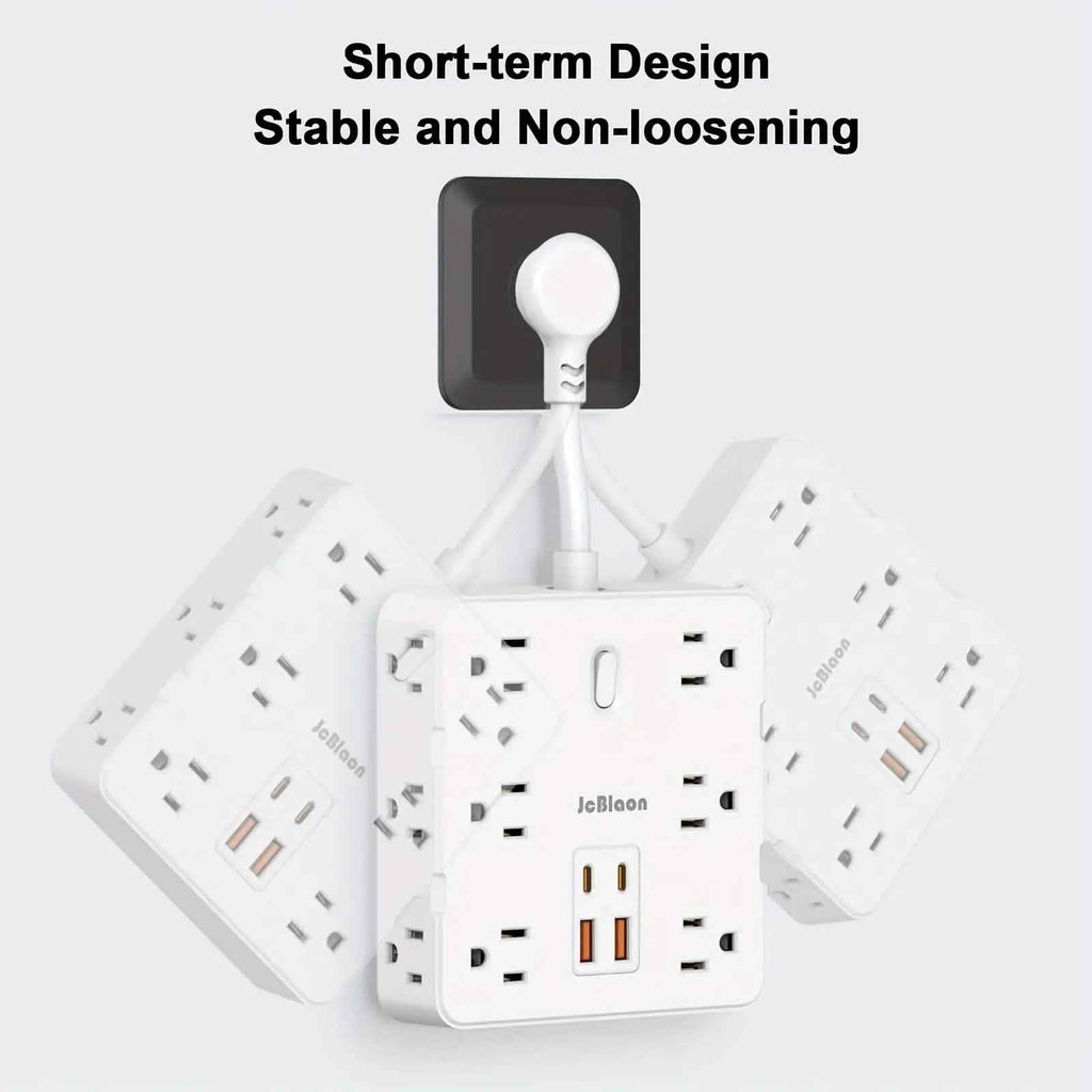 16-in-1 Power Strip – 12 AC Outlets & 4 USB Ports, White DailySale