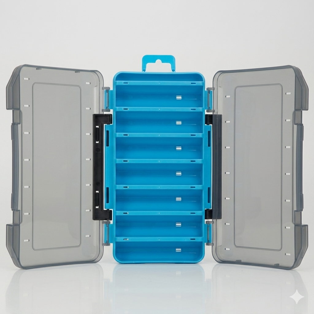 Durable Dual-Sided Fishing Tackle Box Abundance Forge