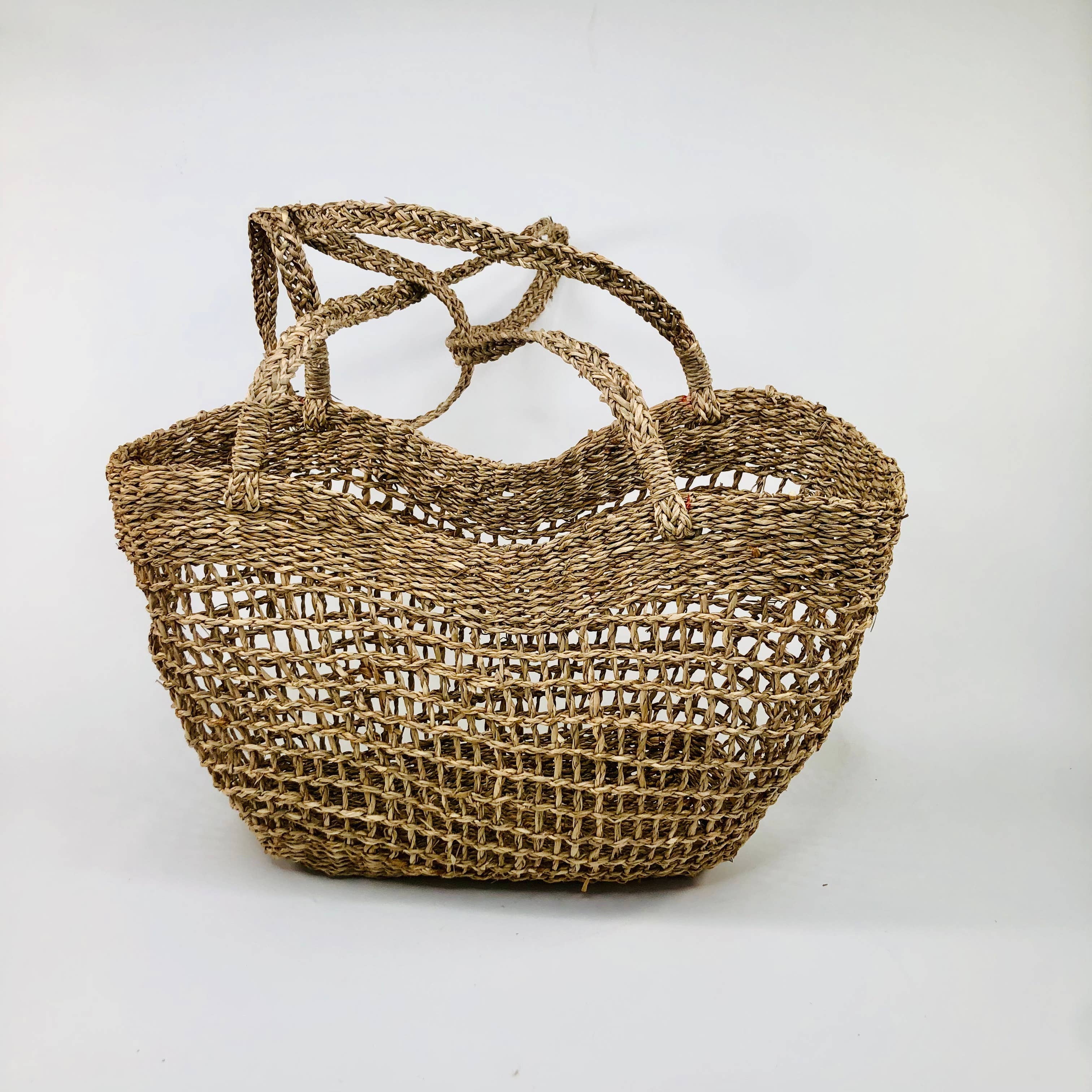 EcoFreax Market Woven Wicker Shopper Bag